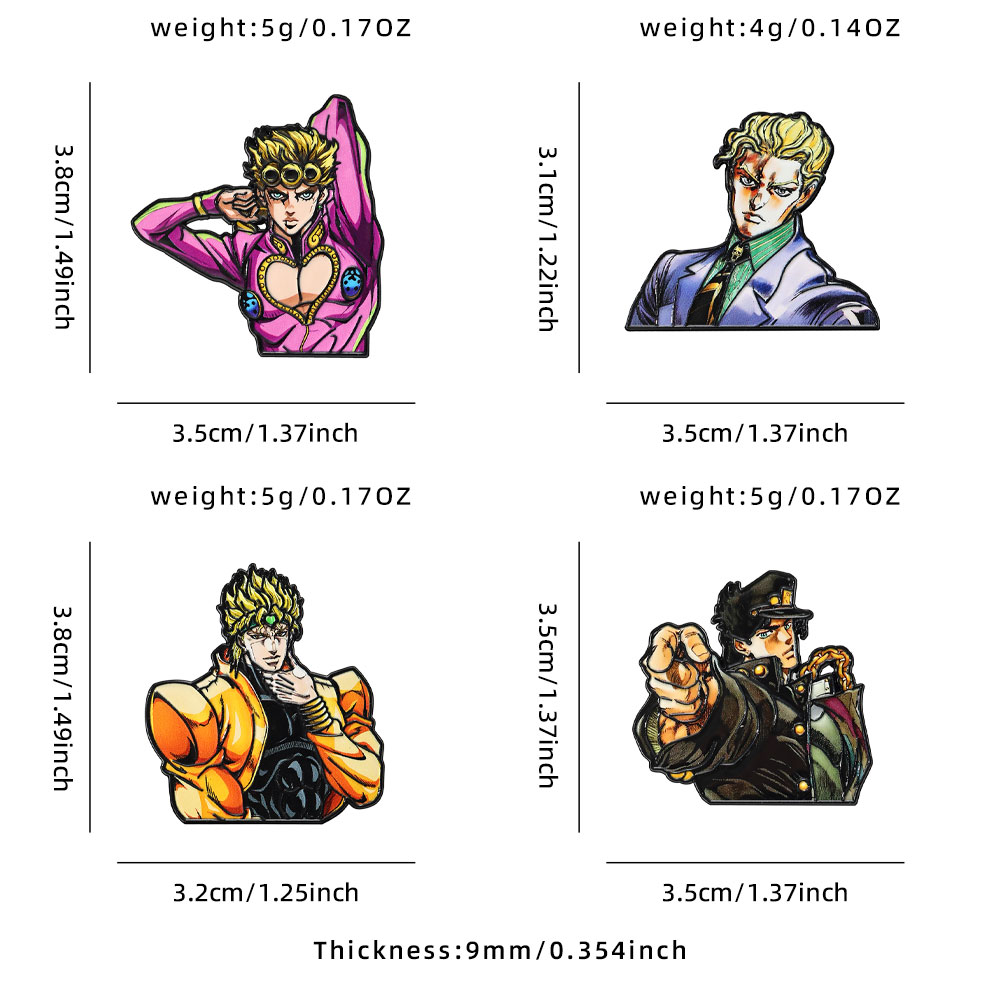 4pcs Set Pin Enamel Anime Jepa - Japan Lifestyle And Culture ulasan dan harga