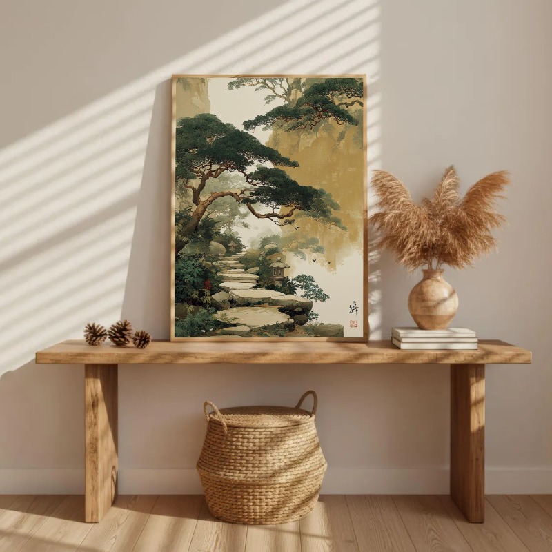 Lukisan Kanvas Poster Pemandan - Japanese Zen Lifestyle ulasan dan harga