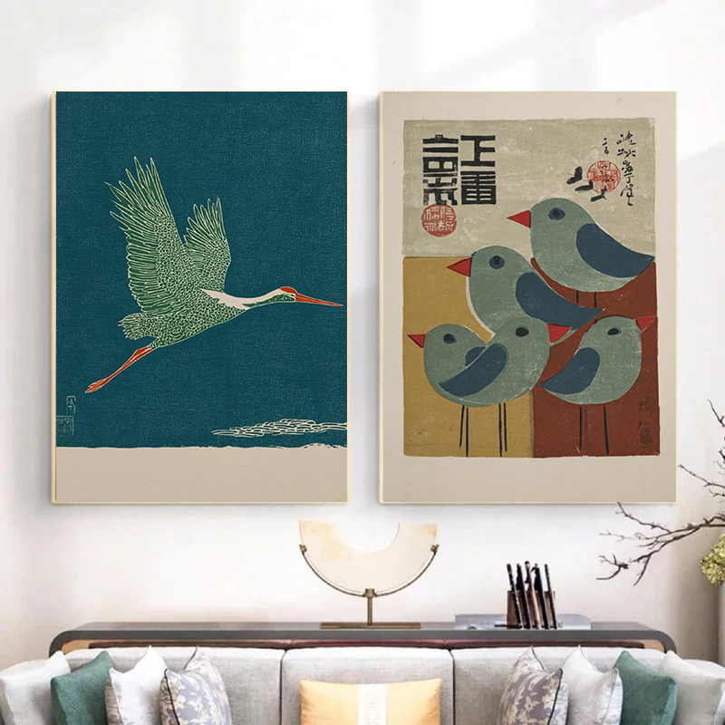 Poster Burung Hantu Daun Ginkg - Japanese Zen Lifestyle ulasan dan harga